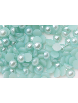 Полубусины 6 мм, цвет голубой