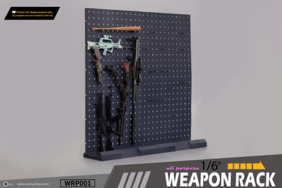 Стойка под оружие 1/6 и 1/12 (серая) - КОЛЛЕКЦИОННАЯ ДИОРАМА 1/6 Weapon Racks SET (WRP001) - ASMUS TOYS