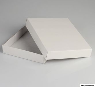 Коробка крышка-дно Белая без окна 26 х 21,5 х 4 см