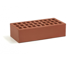 Кирпич бордо гладкий со стандартной стенкой щелевой 250х120х65мм М150 кг/см2 Воротынский КЗ