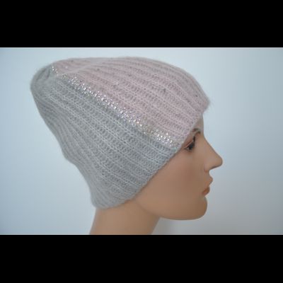Vizio шапка 1641 CY розовая с серым