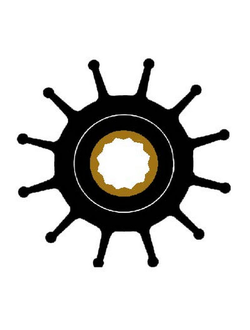 Импеллер помпы Ancor 2053 Ø95x63мм 12 лопастей посадочное Ø12мм для охлаждения двигателя со шлицами из чёрного неопрена