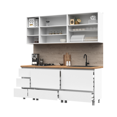 Хелен кухонный гарнитур 2 м Белый/Белый