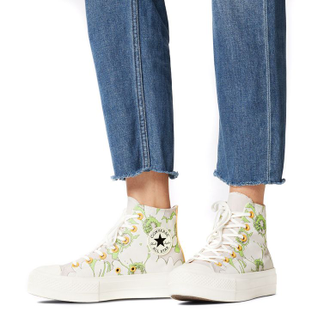 Кеды Converse Lift с цветочками на платформе
