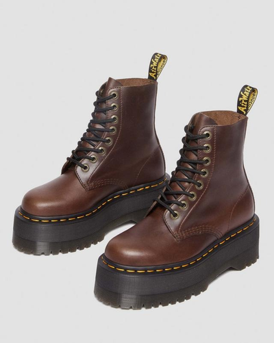 Ботинки Dr Martens 1460 Pascal Platform Dark Brown