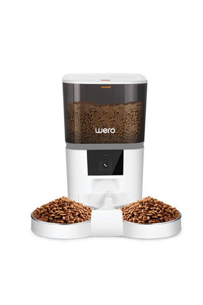 Автокормушка для кошек и собак QQ005 6 литров c двумя чашами и камерой