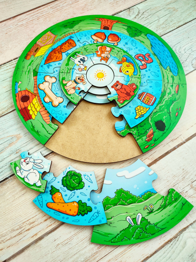 Пазл-пирамида "Животные"