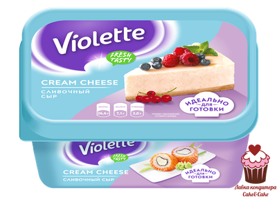 Сыр творожный сливочный Violette, 400г