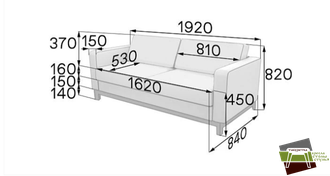 Диван 3-местный Бентли (Oregon-16)