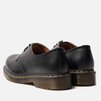 Dr Martens 1461 Yellow Stitch Smooth Leather Black