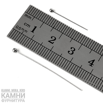 Пины с шариком 20х0,5 мм, нержавеющая сталь, цена за набор