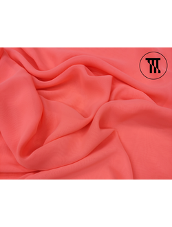 лоскут Шифон, цв. Неон оранжевый 50см