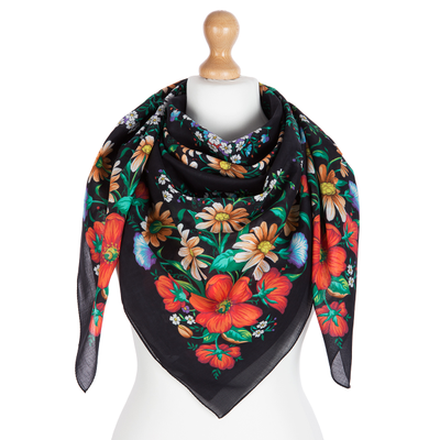 Павловопосадский платок Солнечный танец 1711-18