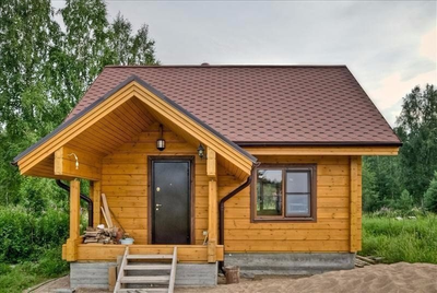 Дом-баня из профилированного бруса ПБ-14, 56 м2