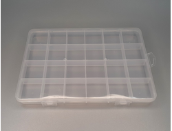 Коробка 24 ячейки для камней, пластик (19*13*2 см, 65 г) №25782