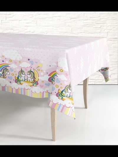 Скатерть п/э "Нежные единороги" 120*180см