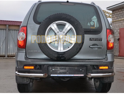 Защита заднего бампера угловая d53 для Chevrolet Niva 2010-