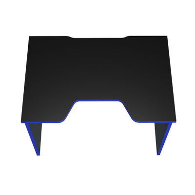 Стол геймерский С-241 черный шагрень/синий