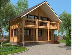 Дом из бревна ДБ-05, площадь 100 м2