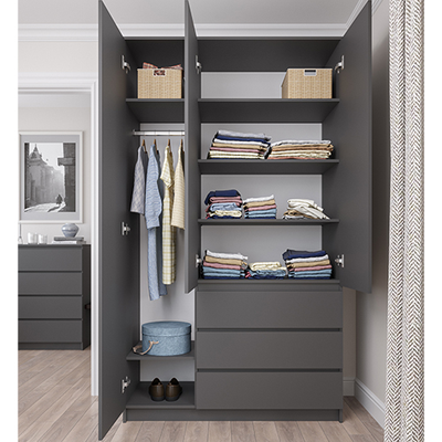 Мадера шкаф ШМ 1200 Графит