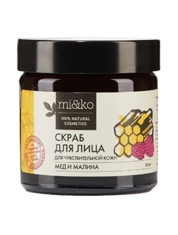 Mi&Ko Скраб для лица для чувствительной кожи «Мед и Малина», 60 мл