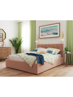 Кровать односпальная, двуспальная, MyCloud Манго - 2 с подъемным механизмом, бельевым ящиком, мягкое изголовье, квадратная стежка