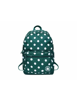Рюкзак Converse Go 2 Backpack зеленый в белый горошек