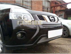 Защита радиатора Nissan X-Trail T31 2011-2015 chrome середина