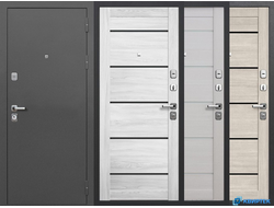 Дверь входная металлическая Феррони 9 см Серебро Царга купить в Челябинске | КВИРТЕК