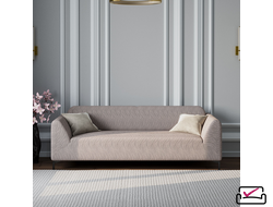 Чехол на 4х местный диван Жаккард Волна Серый. Россия