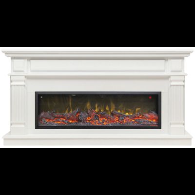 Линейный электрокамин Сканди WT с очагом Beverly 1000