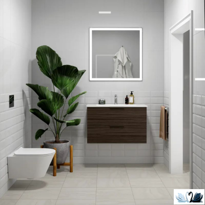 Axima Белая Люкс 30х60 в интерьере с сочетанием с рельефной белой плиткой другого размера