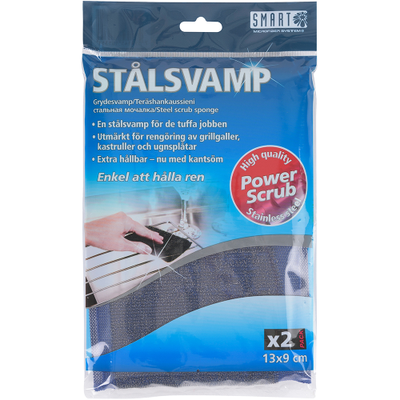 SMART Стальная мочалка (2шт.), Размер 13×9 см.