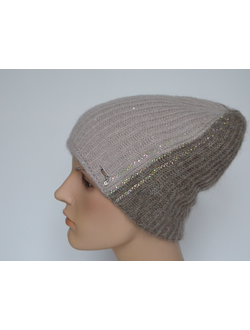 Вязаная шапка розово - ореховая Vizio Италия 8021 CY фото