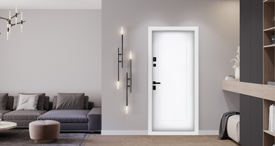 Стальная дверь   Сапсан (умная электронная дверная ручка с отпечатком пальца Smart lock T888 Черная)