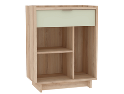 Гостиная ФЛЕКС - ФЛЕКС 27 Тумба с ящиком Дуб Комано-Шалфей