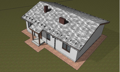 Одноэтажный дом с тремя спальнями 90м² (S108)