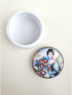 Шкатулка круглая