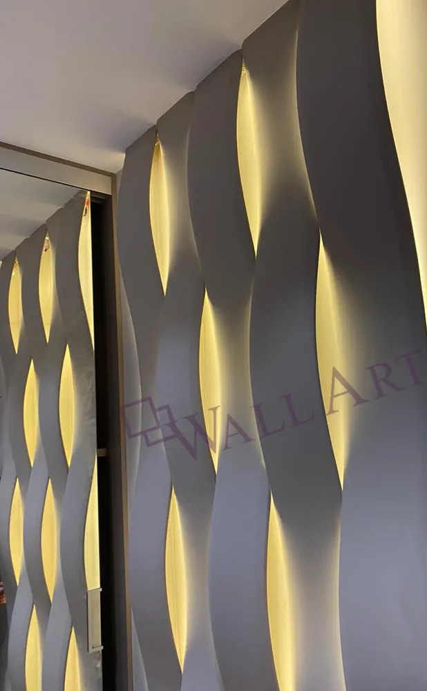 Смонтированная световая 3d панель "LightWave". г. Москва. Клиент выполнял монтаж силами своих мастеров по предоставленной нами инструкции. 