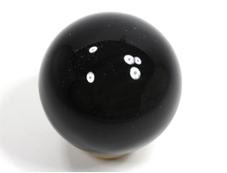 Шар обсидиан чёрный, серебристый, Мексика (40 мм, 78 г) №35796