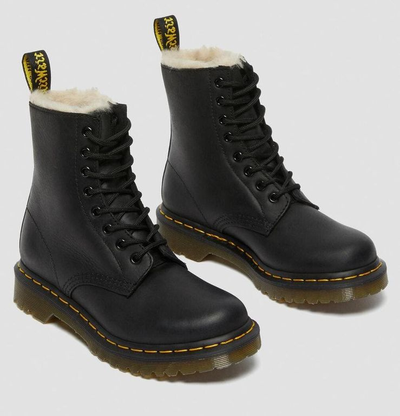 Dr Martens ботинки SERENA черные с мехом мужские