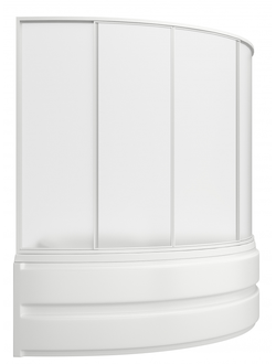 Шторка на ванну BAS Сагра 160х100 пластик Вотер