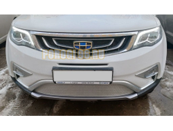 Защита радиатора Geely Atlas 2017- chrome низ PREMIUM