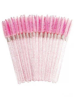 Щеточки блестящие розовые 1 шт