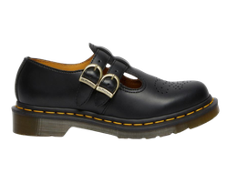 Полуботинки Dr.Martens 1461 с желтой строчкой черные
