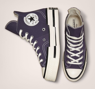Кеды Converse Chuck 70 Plus фиолетовые высокие на платформе
