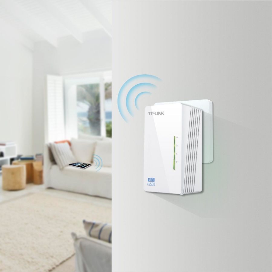 TP-LINK TL-WPA4220TKIT , HomePlug AV Сетевой адаптер PowerLine 500 Мбит/с  Ethernet + WiFi точка доступа (комплект 1+1 шт.)