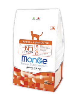 Корм для пожилых кошек старше 7 лет Monge (Монж) senior 0,4 кг