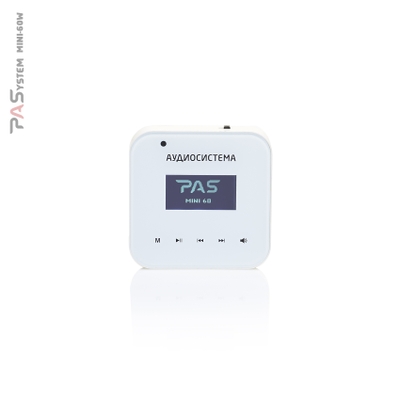 Аудиоконтроллер для фоновой музыки с USB/ FM/BT плеером PASystem MINI-60B Белый цвет