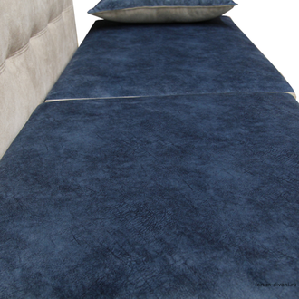 Кушетка Лилия, Синяя/Слоновая кость Левая